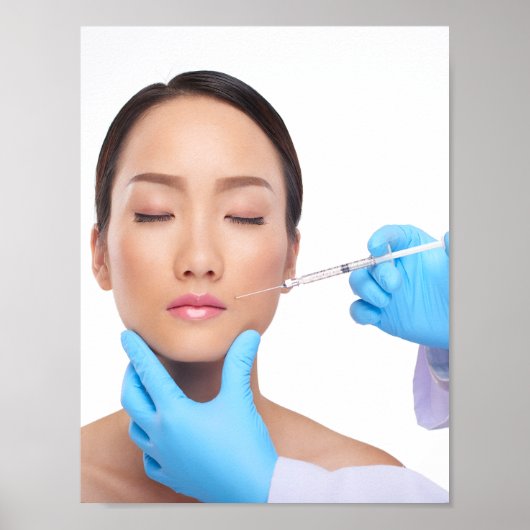 Botox en vulmiddel injecties door esthetische arts poster (Voorkant)