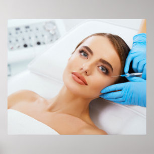 Botox en vulmiddel injecties door esthetische arts poster