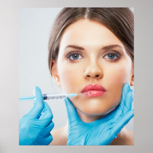 Botox en vulmiddel injecties door esthetische arts poster