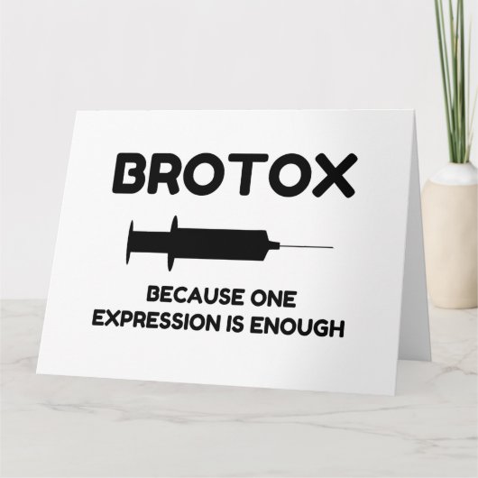 Botox-expressie Bedankkaart (Voorkant)