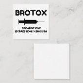 Botox-expressie Vierkante Visitekaartje (Voorkant / Achterkant)