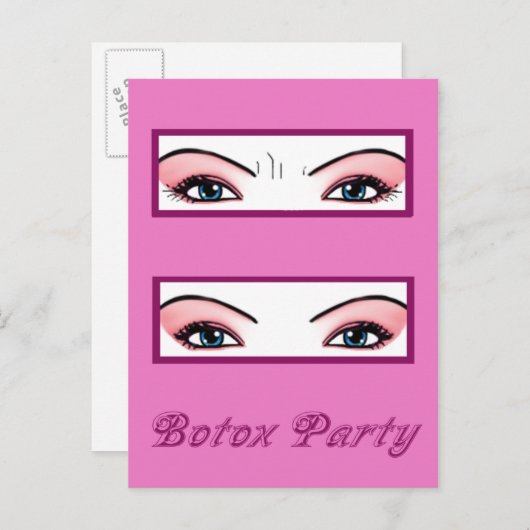 Botox-feest uitnodigt uitnodiging briefkaart (Voorkant / Achterkant)