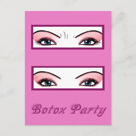 Botox-feest uitnodigt uitnodiging briefkaart (Voorkant)