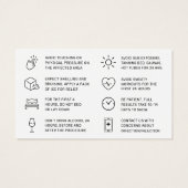 Botox Filler Injection Aftercare Instruction Card (Dos)