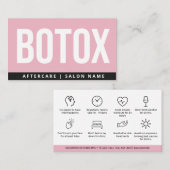 Botox Lip Filler-instructies Bewerkbare nazorg Visitekaartje (Voorkant / Achterkant)