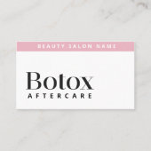 Botox Lip Filler-instructies Bewerkbare nazorg Visitekaartje (Voorkant)