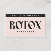 Botox Lip Filler-instructies Bewerkbare nazorg  Visitekaartje (Voorkant)