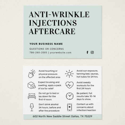 Botox Mint Anti-Wrinkle (Devant & derrière)