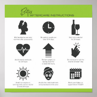 Botox Nazorg Instructie Poster