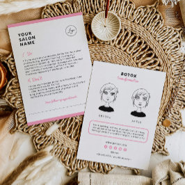 Botox Nazorg Instructies voor Schoonheidssalon Visitekaartje