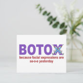 BOTOX omdat gezichtsuitdrukkingen zo gisteren zijn Briefkaart (Staand voorkant)