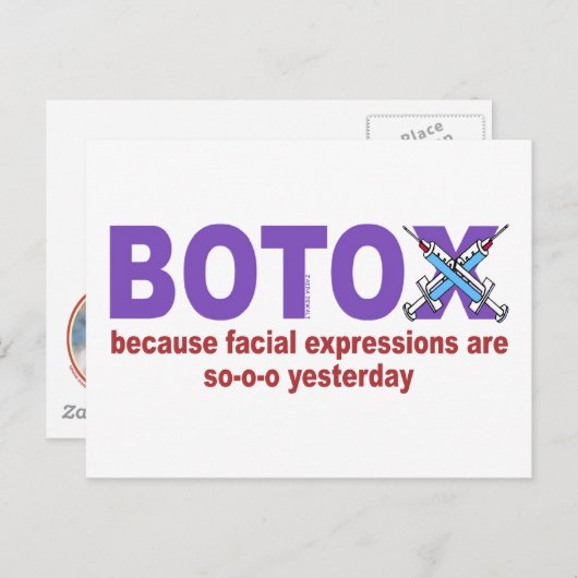 BOTOX omdat gezichtsuitdrukkingen zo gisteren zijn Briefkaart (Voorkant / Achterkant)