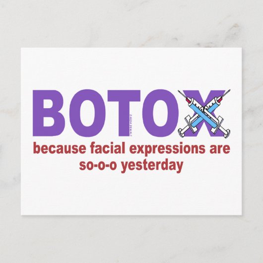 BOTOX omdat gezichtsuitdrukkingen zo gisteren zijn Briefkaart (Voorkant)