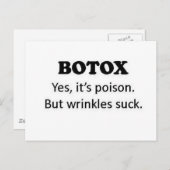 Botox Poison Briefkaart (Voorkant / Achterkant)