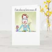 Botox porte une carte d'humour d' pour femmes amus (Fleur jaune)