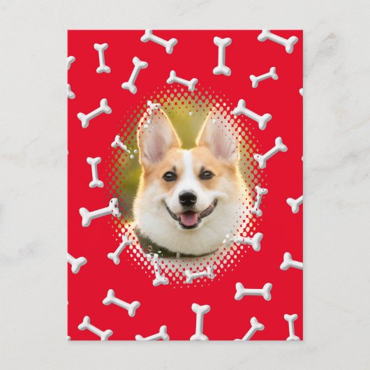 Botpatroon Hond Lijst Print Briefkaart (Voorkant)