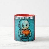 Bots Hebben Ook Liefde Nodig - Rood Combinatie Mok (Midden)