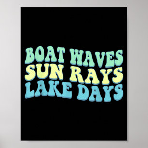 Botsgolven Zonnestralen Meer Dagen Grappig Retro Z Poster