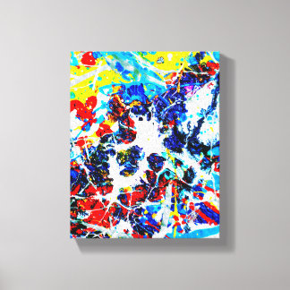 Botsing van de Geesten Kleurrijke Abstracte Kunst Canvas Afdruk