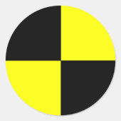 botsproef ronde sticker (Voorkant)