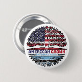 Botswana Batswana American USA Tree Roots Flag Ronde Button 5,7 Cm (Voorkant /achterkant)