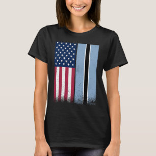 Botswana Botswana Amerikaanse Vlaggen Trots USA B T-shirt