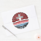 Botswana Botswanisch Schweizer Schweiz Baum Wurzel Ronde Sticker (Envelop)