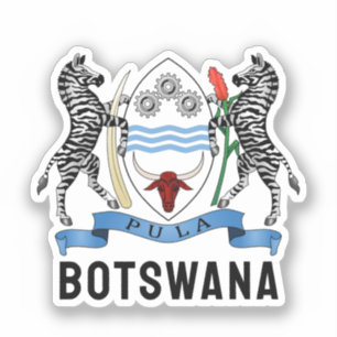 Botswana Coat of Arms Classic Round Sticker