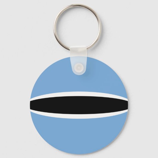 Botswana Fisheye Flag Sleutelhanger (Voorkant)