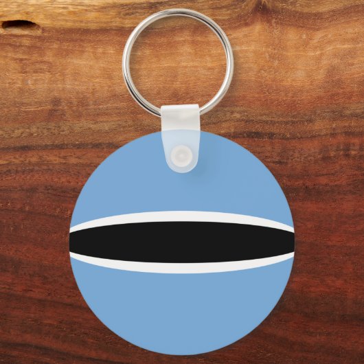 Botswana Fisheye Flag Sleutelhanger (Voorkant)