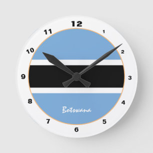 Botswana Flag modern design, Botswana Home Ronde Klok