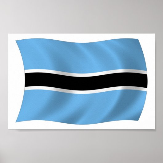 Botswana Flag Poster Print (Voorkant)