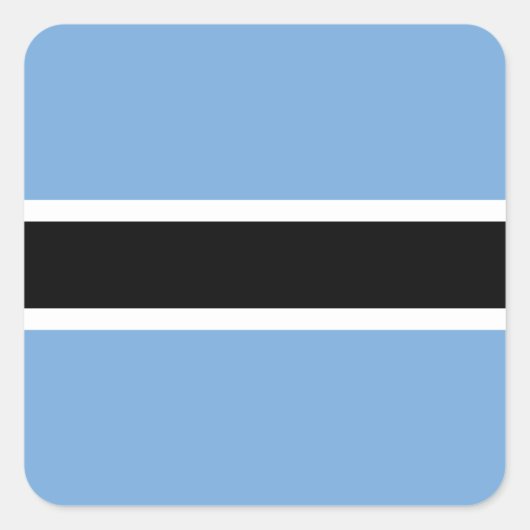 Botswana Flag Vierkante Sticker (Voorkant)