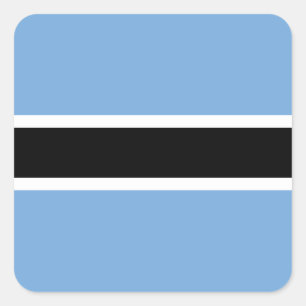Botswana Flag Vierkante Sticker