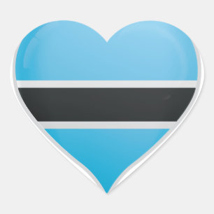 Botswana houdt van vlag trots hart sticker