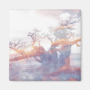 Botswana Kubu Island Baobab Tree Magnet Magneet