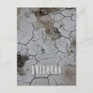 Botswana Landscape Zoutpannen met droge modder Briefkaart
