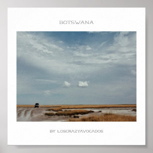 Botswana Makgadikgadi Salt Pans Voiture Poster