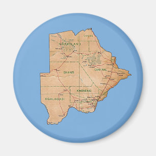 Botswana Map Magnet Magneet