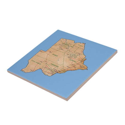 Botswana Map Tile Tegeltje (Zijkant)