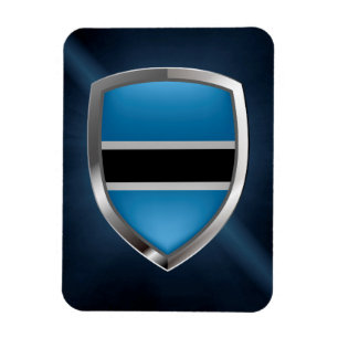 Botswana Mettalic Emblem Magneet