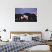Botswana, Nationaal park Chobe, Olifanten Canvas Afdruk (Insitu (Slaapkamer))