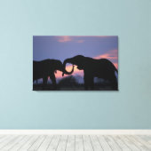 Botswana, Nationaal park Chobe, Olifanten Canvas Afdruk (Insitu (Houten vloer))