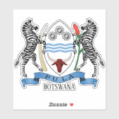 Botswana - nationaal wapenschild sticker (Vel)