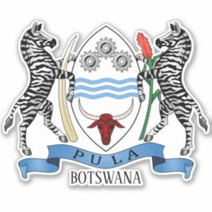 Botswana - nationaal wapenschild sticker