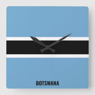 Botswana National Flag Patriotic Vierkante Klok