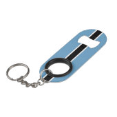 Botswana National Pride Patriotic Mini Flessenopener (Voorkant Gekanteld)