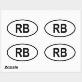 Botswana "RB" Ovale Sticker (Vel)