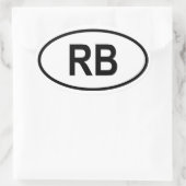 Botswana "RB" Ovale Sticker (Tas)
