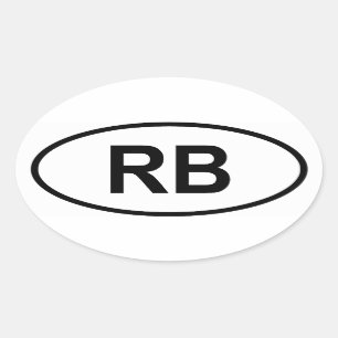 Botswana "RB" Ovale Sticker
